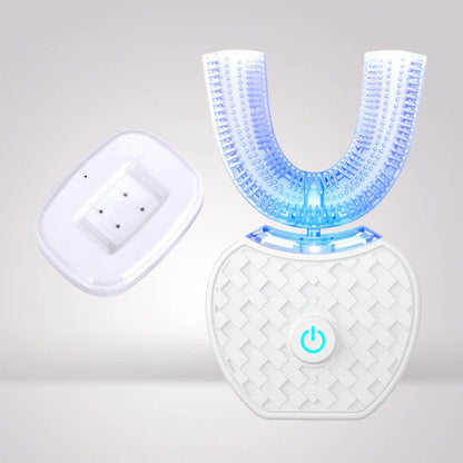 Ultrasonic Electric Toothbrush, U-Shaped Blue Light Cleaner