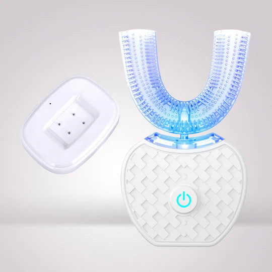 Ultrasonic Electric Toothbrush, U-Shaped Blue Light Cleaner