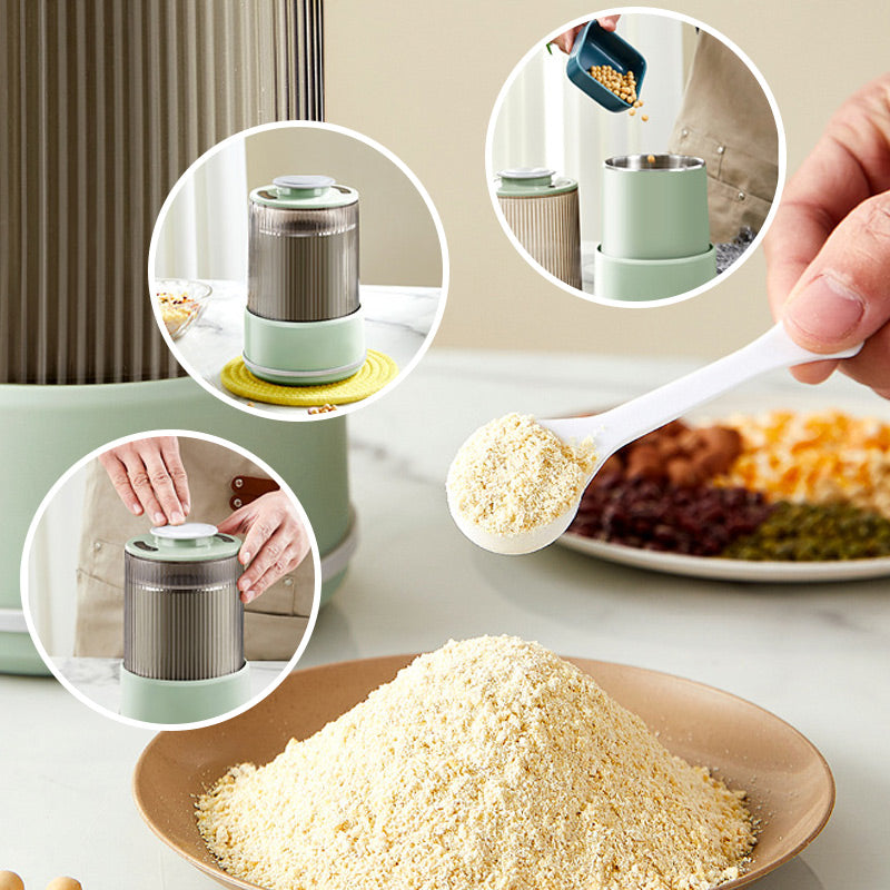 Electric Grain Mill with S-Shaped Blade and Stainless Steel Bowl