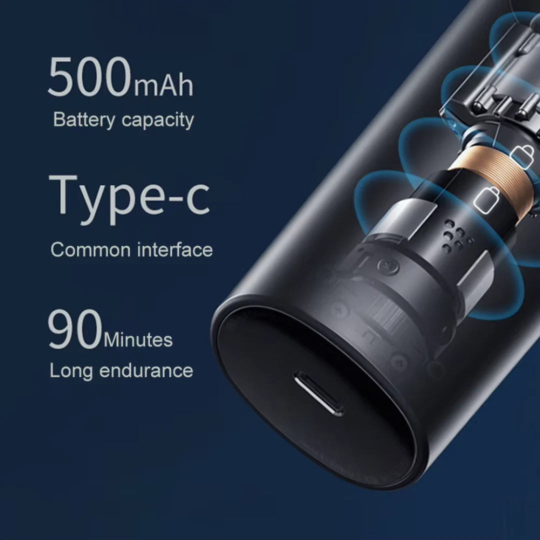 Nose and Ear Hair Trimmer with Dual Edge Spinning Blades and 90 Minute Runtime