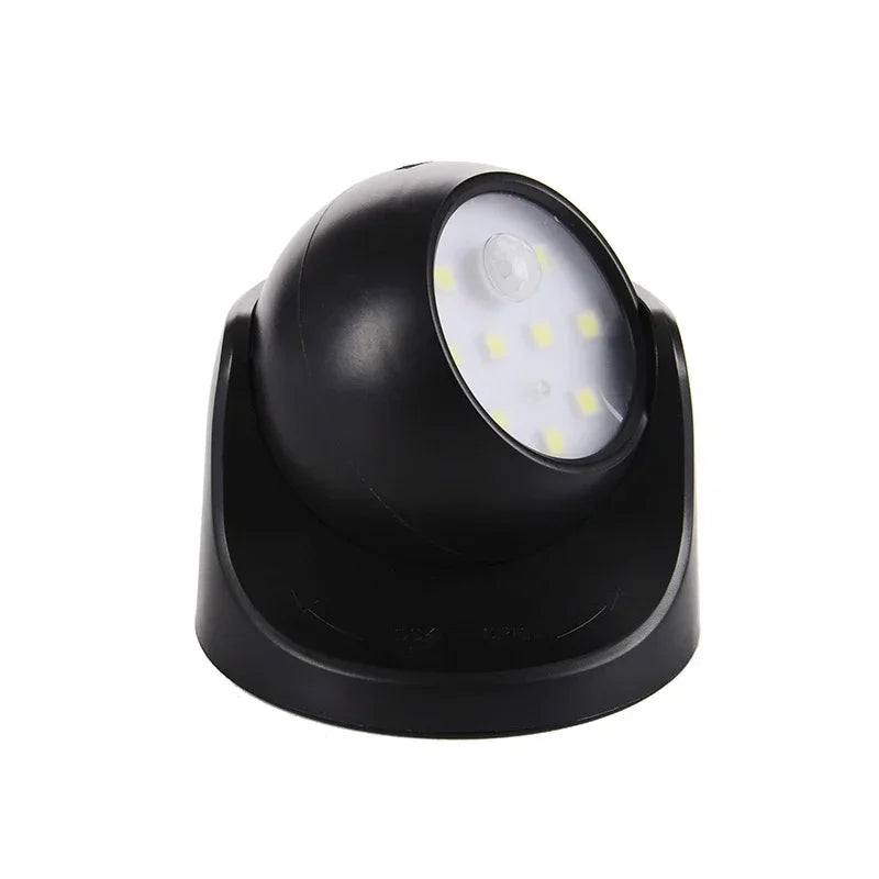 Motion Sensor Spotlight with 360 Degree Rotatable Head and Battery Operation