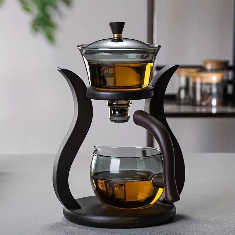 Glass Drip Pot with Magnetic Flow Control and Built-In Tea Infuser, 20oz
