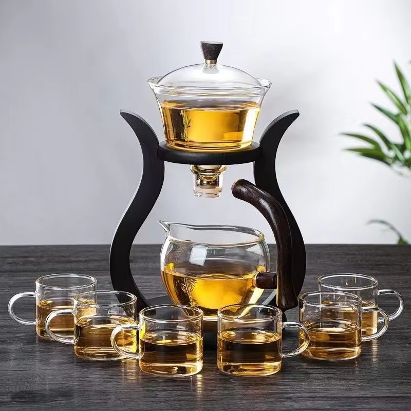 Glass Drip Pot with Magnetic Flow Control and Built-In Tea Infuser, 20oz