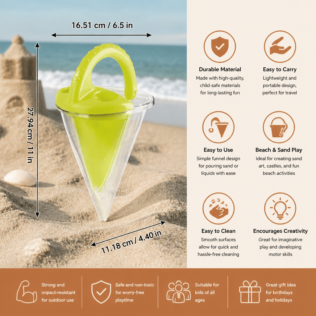 Sand Funnel Toy with Handle for Drawing Patterns and Creative Play