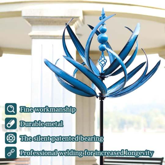 Metal Wind Spinner with Smooth Rotation Bearings for Outdoor Gardens