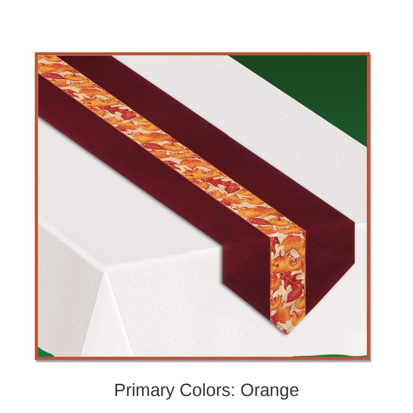 Autumn Leaves Fabric Table Runner Set of 6, 12x72 inches