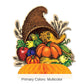 Multicolor Cornucopia Centerpiece Set with 12 Pieces and 8.5 Inch Height