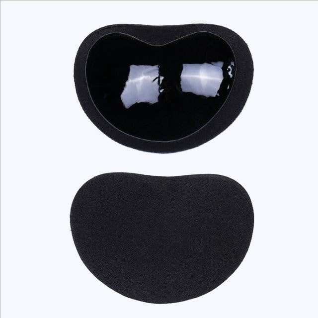 Adhesive Bikini Pads with Molded Shape and Silicone Coating, Reusable