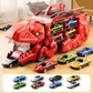 Transforming Dinosaur Truck with LED Lights and 2 Toy Cars