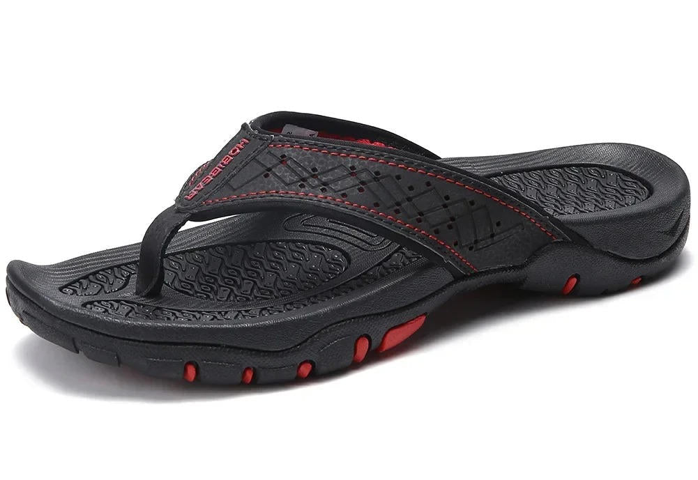 Mens Athletic Sandals with Orthopedic Arch Support and Cushioned Straps