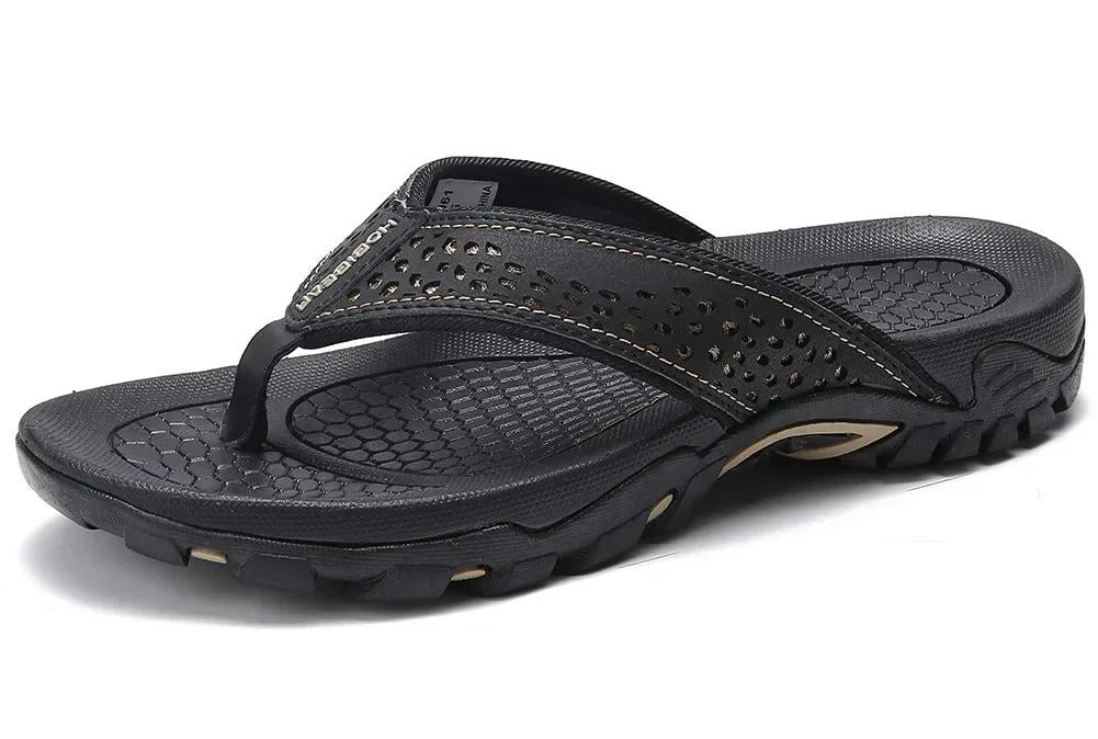 Mens Athletic Sandals with Orthopedic Arch Support and Cushioned Straps
