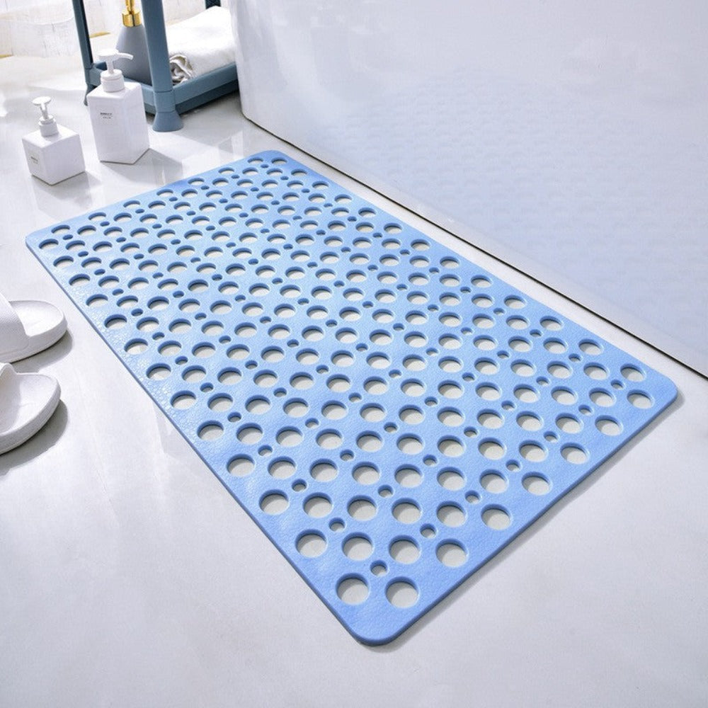 Textured Shower Mat with Traction Grooves and Heat-Resistant Material