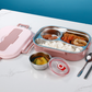 Insulated Stainless Steel Lunch Box with Leak-Resistant Seal and Removable Divider