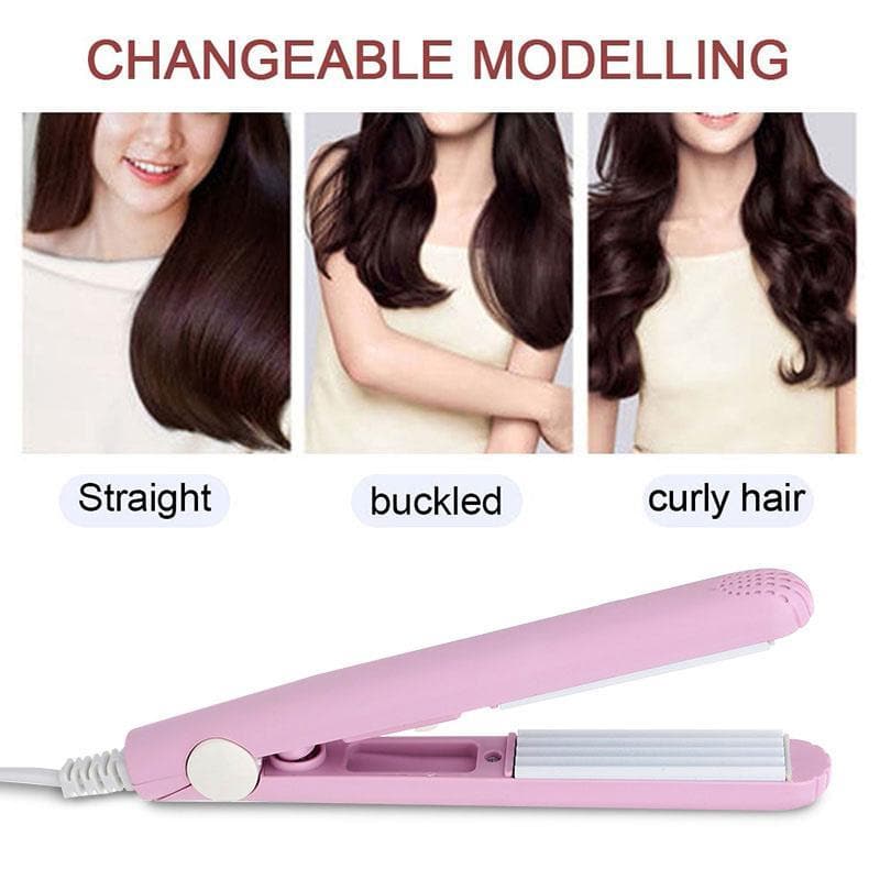 Mini Hair Straightener with 3D Floating Ceramic Plates and 30-Second Heat Up