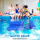 Inflatable Swimming Chair with Ergonomic Backrest and Integrated Armrests