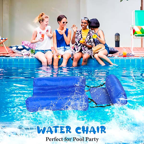 Inflatable Swimming Chair with Ergonomic Backrest and Integrated Armrests