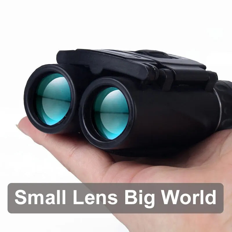 40x Binoculars with Multi-Coated Lenses and Diopter Adjustment, Compact 20mm Objective