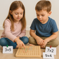 Wooden Math Learning Game with Number Chips and Addition Board for Early Learners