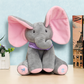 Interactive Elephant Plush Toy with Flapping Ears and Peek-a-Boo Sounds
