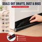 Foam Door Sweep with Rigid Channel and Adhesive Backing for Home Doors