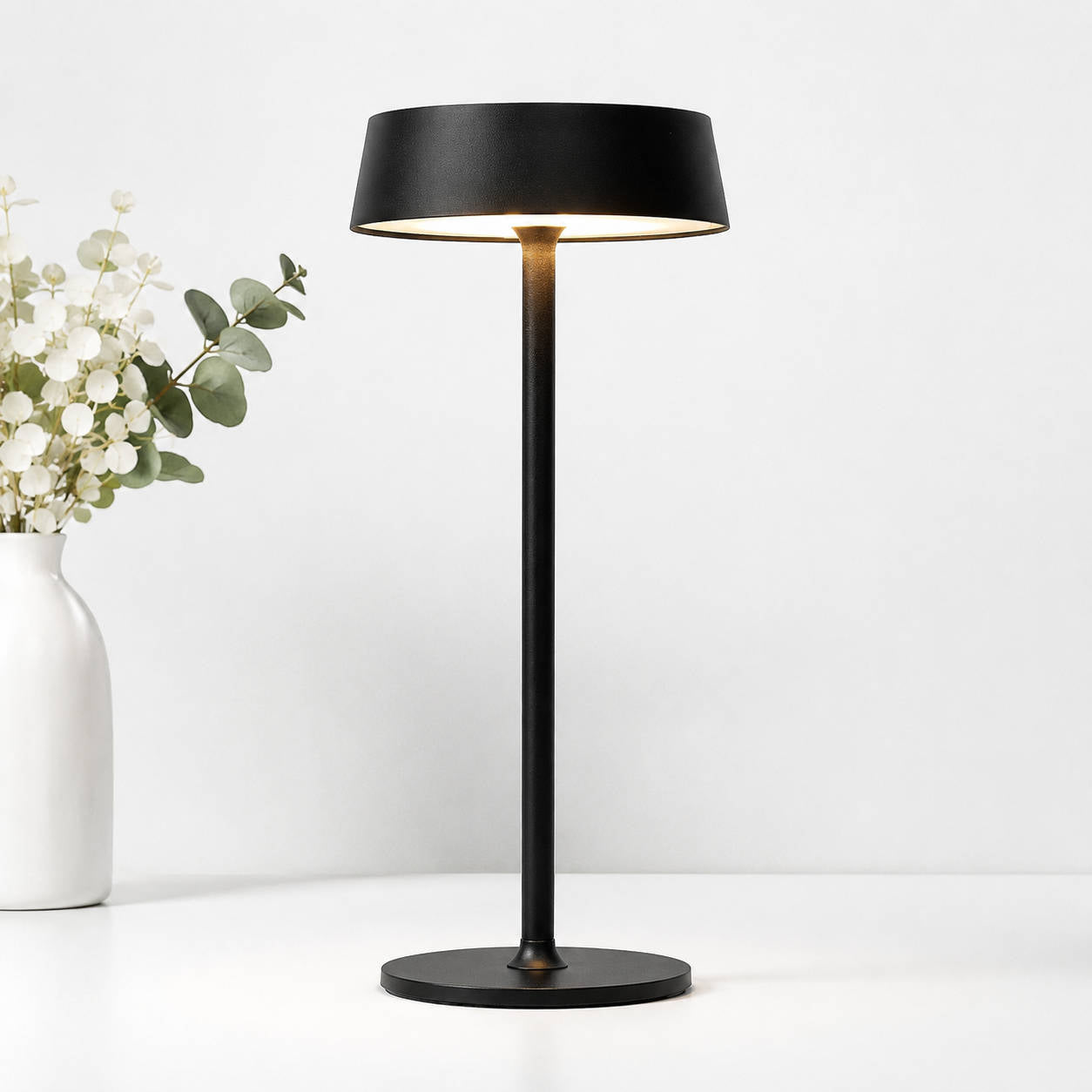 Touch Control Table Lamp, Rechargeable Dimmable LED Bedside Light, Portable Ambient Night Lamp for Bedroom and Living Room