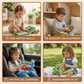 Tactile Fabric Activity Book with Interactive Elements and Movable Shapes