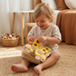 Tactile Fabric Activity Book with Interactive Elements and Movable Shapes