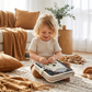 Tactile Fabric Activity Book with Interactive Elements and Movable Shapes