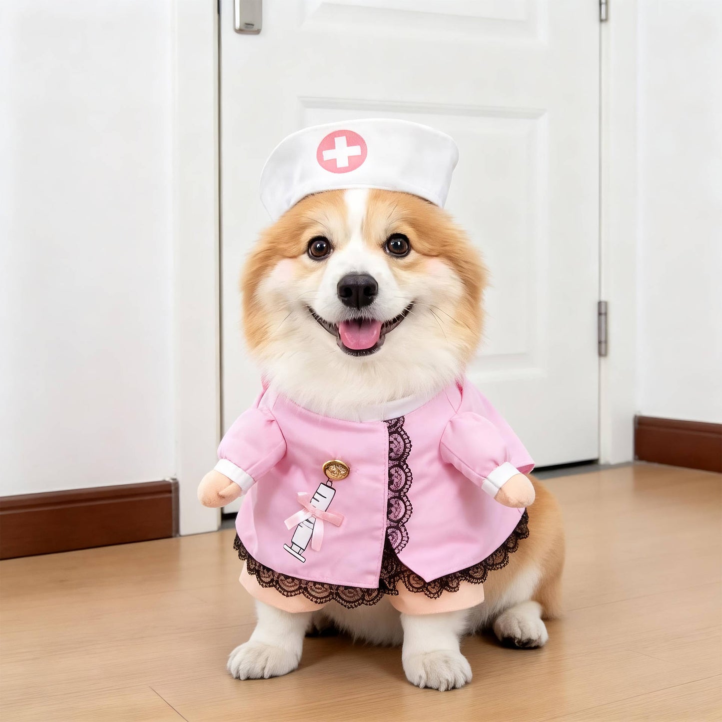 Dog Costume, Creepy Halloween Costume with Padded Arms and 3D Walking Look for Trick or Treating