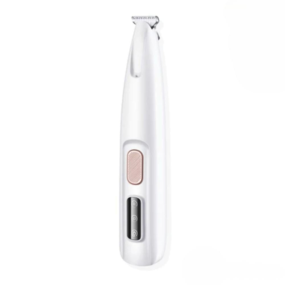 Rechargeable Pet Trimmer with Ceramic Blades and LED Light, 35dB Quiet