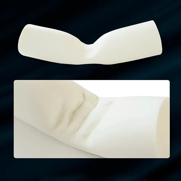 Memory Foam Neck Pillow with Cotton Cover and Shape Retention, Three Sizes Available