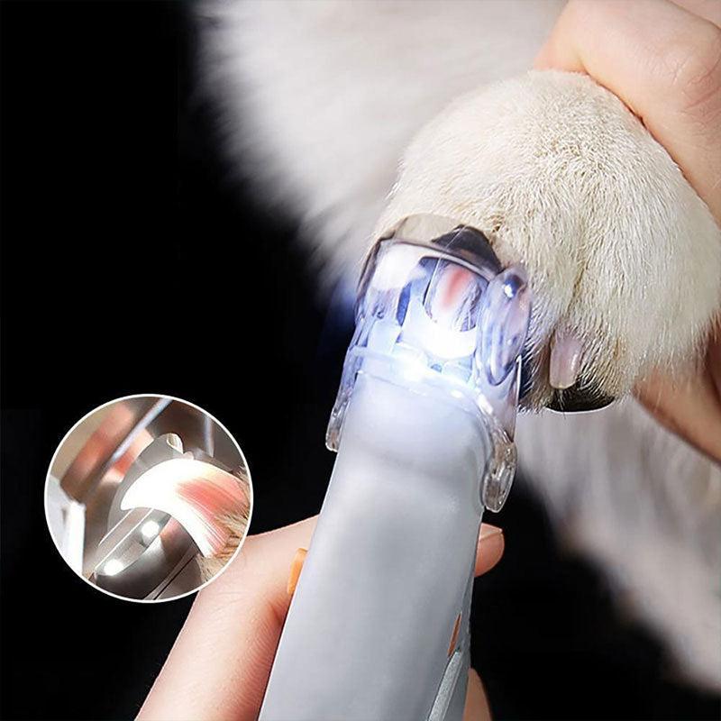 LED Dog Nail Clipper with Safety Guard and Non-Slip Handles