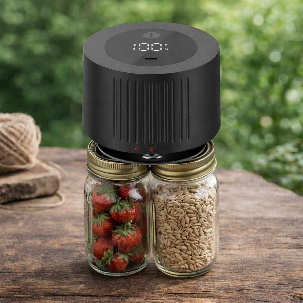 Electric Mason Jar Vacuum Sealer Kit Wide Regular Mouth Jars - LICHTZOONE