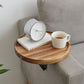 Solid Wood Armrest Tray with Secure Clip Attachment and Walnut Finish