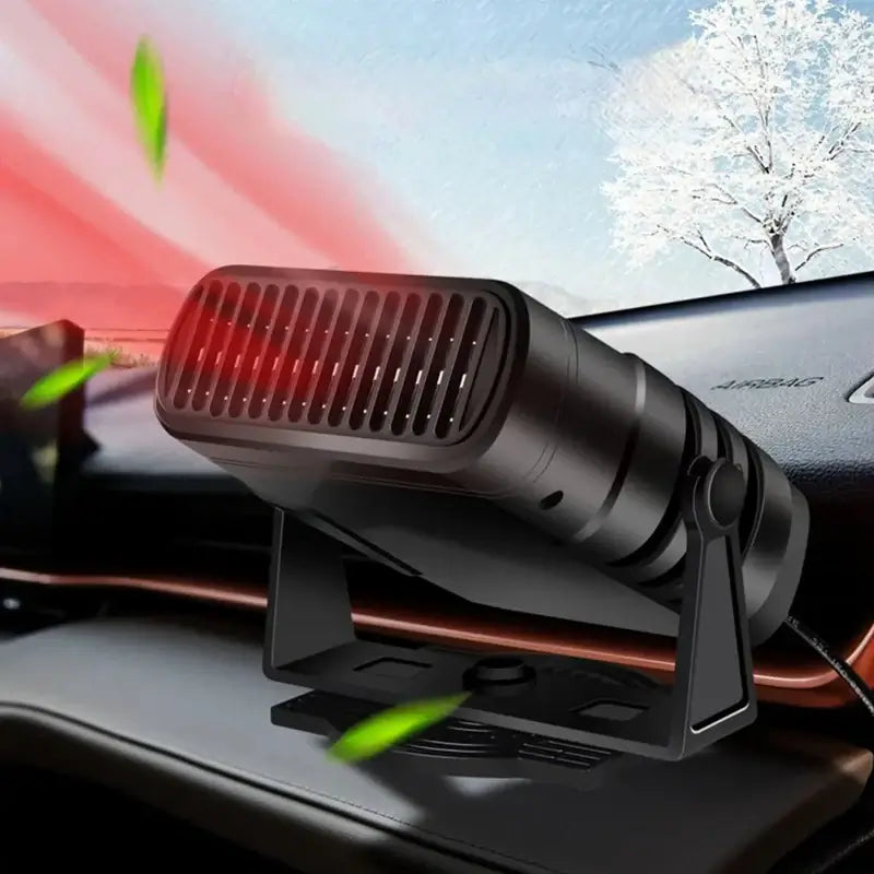 Portable Car Heater and Fan with 360 Degree Rotation and Defrost Function
