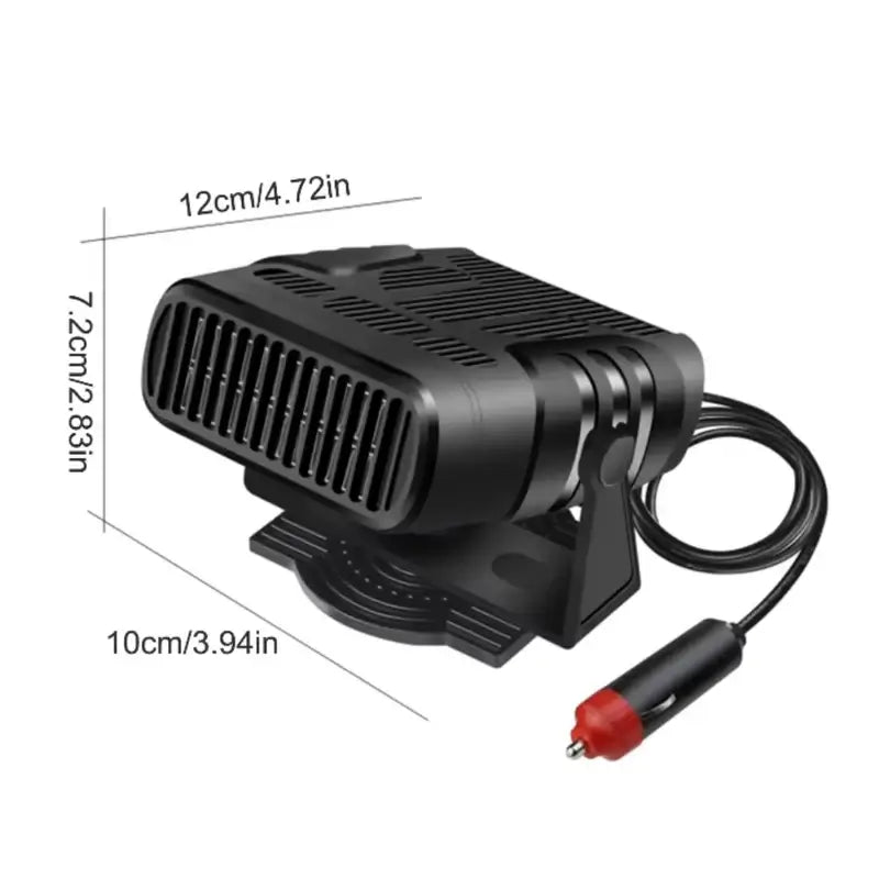 Portable Car Heater and Fan with 360 Degree Rotation and Defrost Function