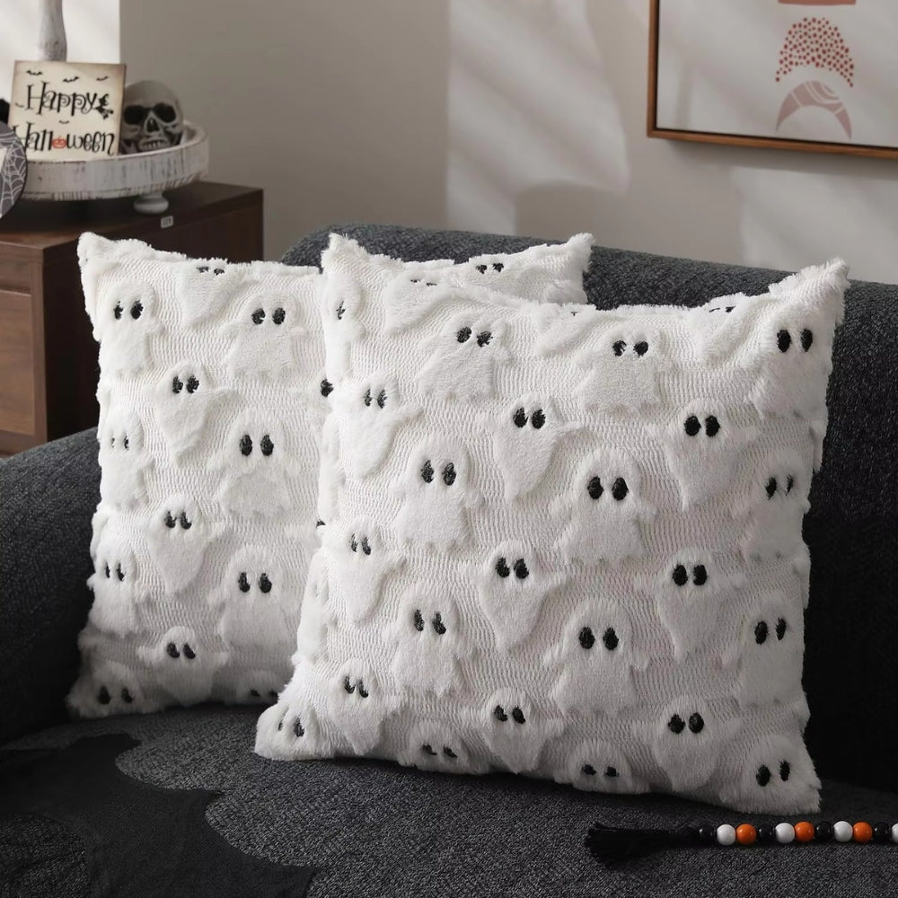 Pumpkin Pattern Cushion Cover with Microfiber Blend Fabric