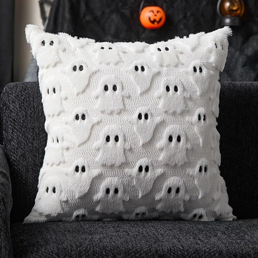 Pumpkin Pattern Cushion Cover with Microfiber Blend Fabric
