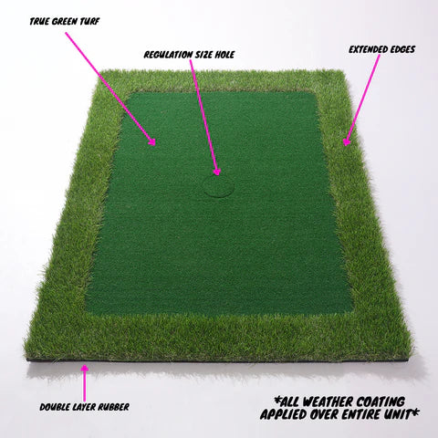 Golf Chipping Mat with Floating Foam Balls and Flag, 2x3 Feet