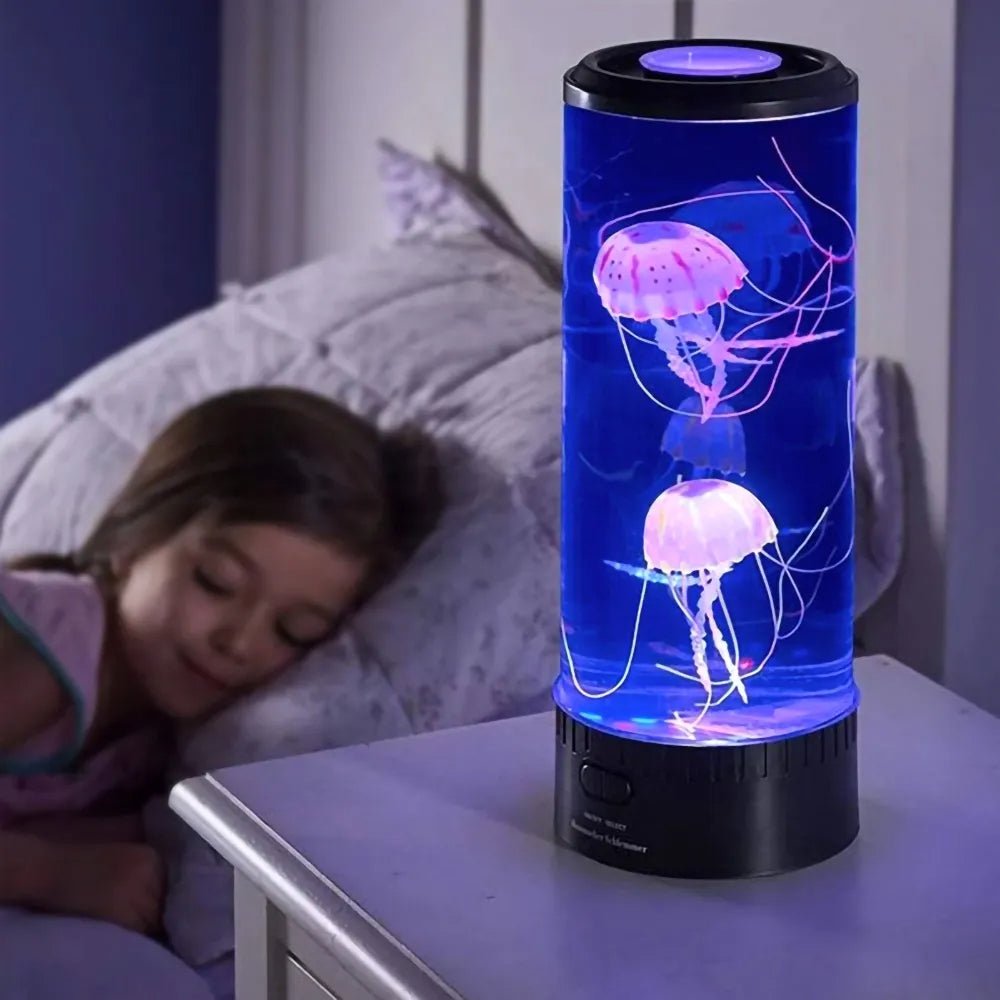 Floating Jellyfish Aquarium Lamp with 5 LED Color Modes and Quiet Motor