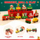 Wooden Train Advent Calendar with 12 Magnetic Cars and Friction-Powered Movement