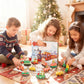 Wooden Train Advent Calendar with 12 Magnetic Cars and Friction-Powered Movement