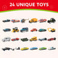 24 Diecast Cars Advent Calendar with Numbered Doors and Varied Vehicle Types