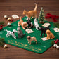Pet Advent Calendar with 24 Dog and Cat Figurines and Interactive Play Mat