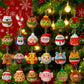 24-Piece Mini Plush Advent Calendar with Hanging Lanyards and Holiday Characters for Kids