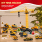 Construction Vehicle Advent Calendar with 24 Alloy Pieces and Foldable City Play Mat for Ages 3 Plus