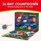 24 Diecast Cars Advent Calendar with Numbered Doors and Varied Vehicle Types