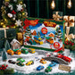 Pull Back Car Advent Calendar with 24 Toy Vehicles and Numbered Doors for Ages 3 and Above