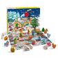 Wooden Advent Calendar with 24 Farmyard Animals and Story Book for Toddlers