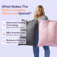 2 Pack Cooling Pillowcase, Silky Smooth Wrinkle Free Sleep Enhancer, Breathable Soft Cases for Night Sweat Relief